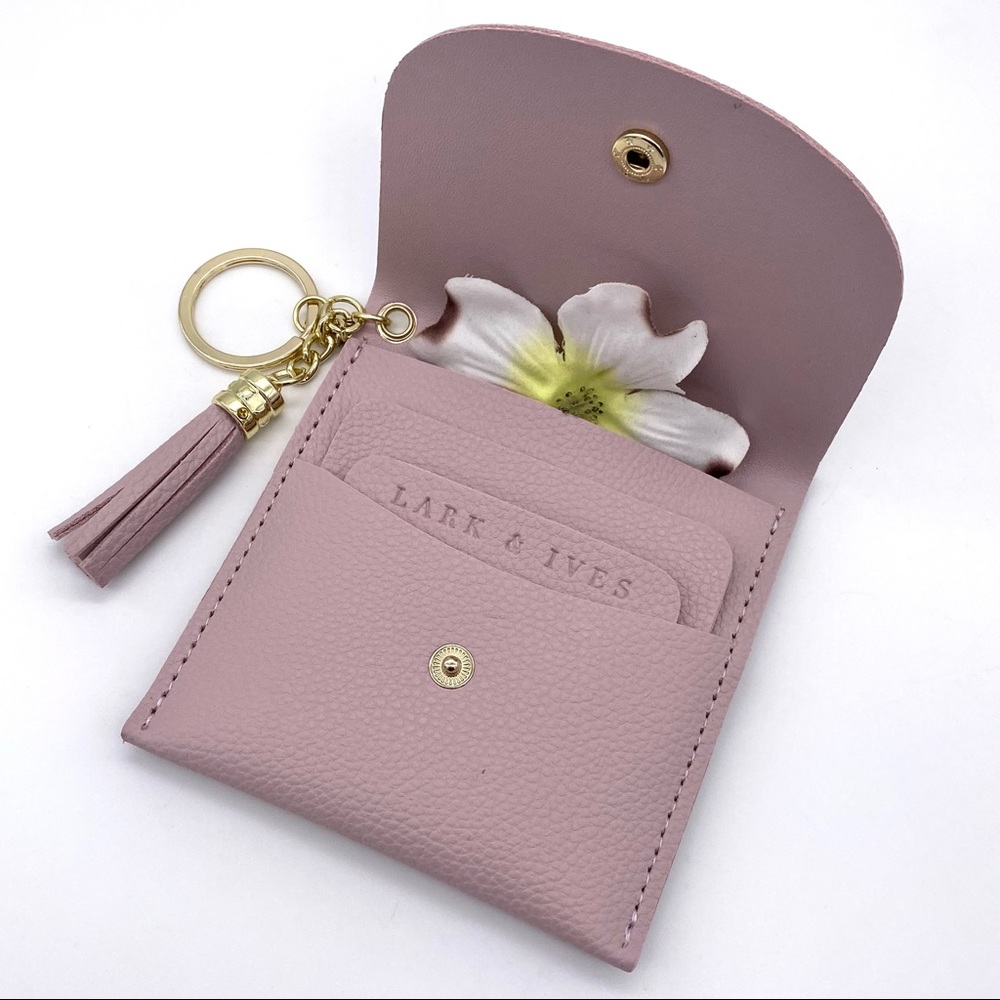 NWT Lark & Ives Vegan Leather Card Purse Wallet in Lavender Fog - Picture 7 of 15
